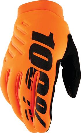 10004-00007 100% Youth Brisker Gloves - Orange/black Xl