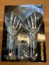 1045228 Cycles New Bone Hand Mirror Motorcycle Black Chrome Pair