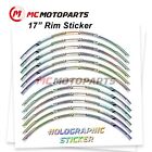 Bmhwshaj16xx17pn014 17inch Rim Chrome Holographic Wheel Sticker For Kawasaki Ninja 1000sx H2 H2r