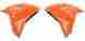 1895-22 Cycra Powerflow Intake Radiator Shrouds Orange Ktm 300 Xc 2008-2010