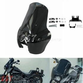 Us-t-04315-bkbk 667motorparts For Harley Low Rider S Fxlrs 2020-24 Club Style Headlight Fairing Windshield Kit