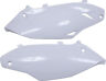 8416100001 Polisport Side Number Plates Panels Plastic White Kawasaki