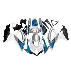 Fwk8-122 9sparts Blue White Silver Fairings For Suzuki Gsxr600 Gsxr750 K8 2008 2009 2010 Bodywork