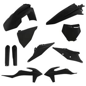 2726497440 Acerbis 2019-2022 Ktm Plastic Kit Full Black Metallic 125 250 350 450