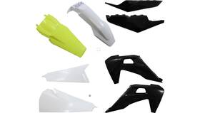 2726567296 Acerbis Plastic Kit - White/black/yellow Factory Black/white