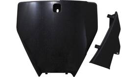 2726577440 Acerbis Front Number Plate - Black Metallic
