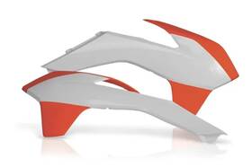 C1w4uzcjp8 Acerbis Left Right Radiator Shrouds White Orange Ktm 450 Xcf W 13-15