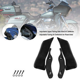 Adjustable Upper Fairing Side Wind Air Deflector For Road Glide 2015-2020 Usa