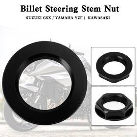 M549-a300-blk Amotopart Billet Steering Stem Nut For Suzuki Gsxr 600/750 Yzf-r1 Zx6r S1000rr Black