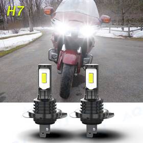Aqj 472207799368 For Kawasaki Ninja 300 650 Zx6r - H7 Motorcycle Led Headlight Bulbs 6000k White