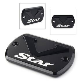Astore 550732384362 1pc Black Front Brake Fluid Cap Reservoir Cover For Yamaha V-star 650 1998-2016
