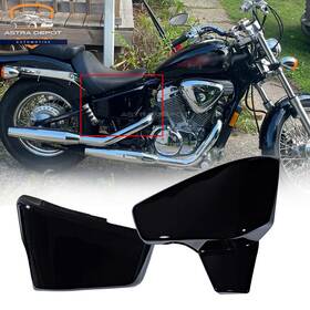 Astradepot 934667118566 For 99-07 Honda Shadow Vt600cd Vlx 600 Abs Battery Side Cover Panel Gloss Black