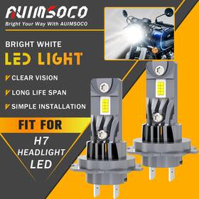 Auimsocor0632 Auimsoco 2pc H7 Led Headlight Bulb For Honda Cbr600rr 2006-2019 Cbr300 2015-2018