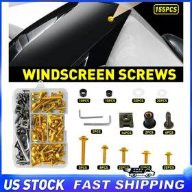 Mtc-gzls-155 Auxito 155pcs Motorcycle Complete Fairing Bolts Kit Bodywork Screws Nuts Golden M5 M6
