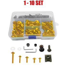 Mtc-gzls-155j Auxito 155-1550 Aluminum Fairing Bolt Bodywork Kit For Suzuki Gsxr600/r750/r1000 Golden