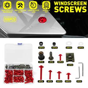 Mtc-gzls-155r Auxito 155pcs Aluminum Fairing Bolts Bodywork Kit For Suzuki Gsxr600/r750/r1000 Red