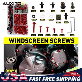 Mtc-gzls-194 Auxito 194pcs Motorcycle Fairing Bolt Kit M5 M6 For Kawasaki Suzuki Honda Ducati Yamaha