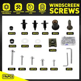 Mtc-gzls-194s Auxito For Yamaha Complete Fairing Body Bolts Kit Screws Clips Motorcycle Silver 194pcs Mtc-gzls-194s Auxito For Yamaha Complete Fairing Body Bolts Kit Screws Clips Motorcycle Silver 194pcs