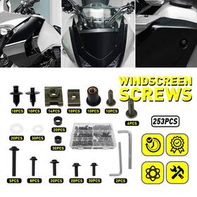 Mtc-gzls-253b Auxito For Honda 253pcs Black Aluminium Sportbike Fairing Bolt Fastener Clip Screws Kit