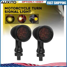 Mtc-zxd-2604 Auxito Black Motorcycle Led Amber Blinker Brake Running Tail Turn Signals Light 2-20x