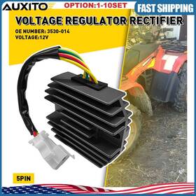 3530-0141-10x Auxito Zlq-300-98-02 Voltage Regulator Rectifier Black For Arctic Cat 250 350 4x4 98-04