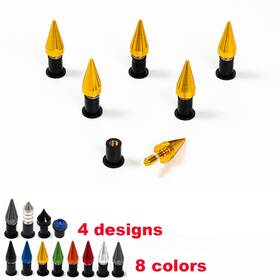 Fx1-wb-gold Bikefairings #au.zx6r05 Spike Windshield Bolts M5 Windscreen Screws For Kawasaki Zx6r 2005-09 10 11 2012