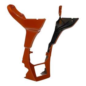 Sl-bxz-012 Bikefairings #au1112 Amber Whisky Side Fairing Chin Spoiler Cover For Harley Road Glide Fltrx 2017