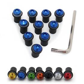 Au.gsxr100 Bikefairings Wbolt-blue #au.gsxr100 10x Windshield Bolts M5 Well Nuts For Suzuki Gsxr1000 2000-04 05 06 07 2008 Blue