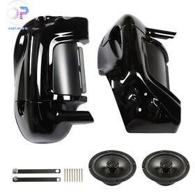 Om196650oc Black Lower Vented Fairings With 6.5inch Speaker For Touring Road King 1983-2013