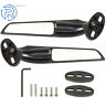 389235 Black Wind Swivel Wing Fin Rearview Side Mirror For Honda Cbr1000rr 2004-2007