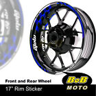Bo-wsgp01xx172001djun22147 Blue A1 17inch Wheel Rim Stickers Stripes For Kawasaki Zx10rr Ninja 17-20 18 19 20