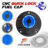 Fcedos3bcapxxmag016 Blue Quick Lock Fuel Gas Cap For Suzuki V-strom 650 Xt 15-17 15 16