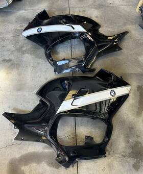 46632313691 Bmw 2002 - 2006 R1150rt Left And Right Side Fairings Black Shrouds