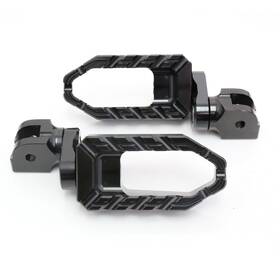 Fpfg0225mmbkp04bkmag9409 Bob Moto Blue 25mm Lower Buzz Front Rider Footpegs For Aprilia Mana 850 07-17 16 15 14 13