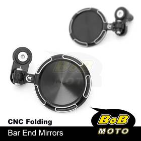 Bemlp28bksibbobuspn03 Bobmoto Sonic Motorcycle Bar End Mirrors Silver For Multistrada Mts 1000 1100 S/ds 04-09