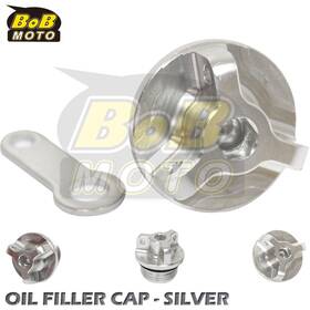 Bo-ocdu02si200200004d Bobmoto Silver Billet Cnc Oil Filler Cap For Ducati Monster 900 1000 Ie 1100 Evo