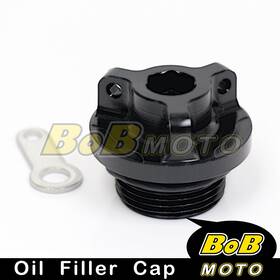 Bo-ocya02bk200200004y Bobmoto Black Billet Cnc Oil Filler Cap Yamaha Fz6r Fazer 2009-2013