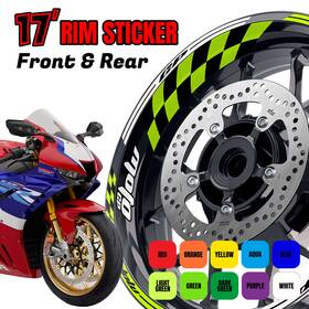 Clcrwsgp01xx17cc009 Bobmoto Aa01 17 Inch Wheel Rim Sticker Checkered For Aprilia Shiver 900 17-19 18