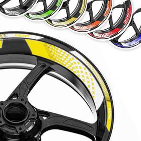 Clcrwsgp07xx17cc072 Bobmoto Gp07 17 Inch Wheel Rim Sticker Racing Star For Kawasaki Z800 13-18 15 16