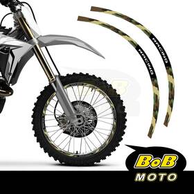 Clcrwsmxaf02bgr2118cc29 Bobmoto Camo Green Dirt Bike Rim Wraps Sticker For Honda Crf 450rx 17-21 19 20 21