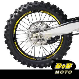 Clcrwsmxaf07byw2119cc60 Bobmoto Yellow Camo Dirt Bike Rim Wraps Sticker For Suzuki Rm 250 90-08 02 03 04 05