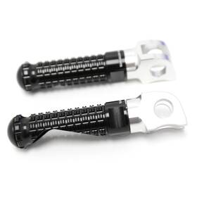 Fpfg50aasimproxxxbbobuspn436 Bobmoto Silver Cnc Front Foot Pegs Mpro For Kawasaki Ninja Zx-25r 21 22 23 24
