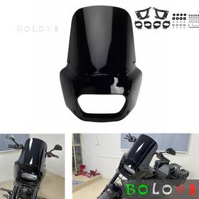 Us-t-1640-15-bkbk Bolonimotorsports For Harley Fat Bob Fxfb Fxfbs 2018-2024 Headlight Fairing And 15 Inch Windshield Kit Us-t-1640-15-bkbk Bolonimotorsports For Harley Fat Bob Fxfb Fxfbs 2018-2024 Headlight Fairing And 15 Inch Windshield Kit