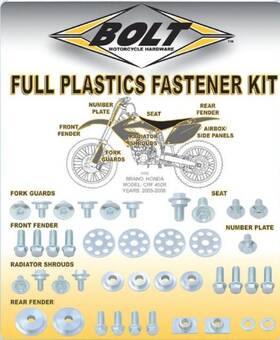 Kaw-i200024 Bolt Mc Hardware Full Plastic Fastener Kit -