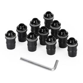 M525-a071-blk Bruce&shark 10 Aluminum M5x16mm Motorcycle Screen Bolts And Rubber Well Nuts Black For Honda#