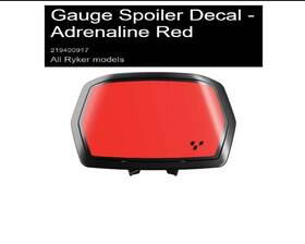 Red-219400917 Can Am 219400917 Can-am Oem All Ryker Gauge Spoiler Decal Adrenaline