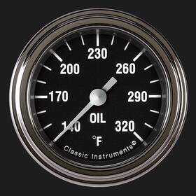 Hr128slf Classic Instruments Hot Rod 2-1/8-inch Oil Temperature Gauge