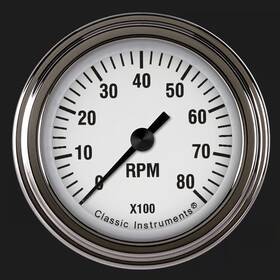 Wh183slf Classic Instruments Series -tachometer - 2-1/8 Inch White
