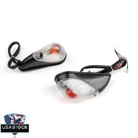 Ts-080-clear Clear Front Turn Signals For Kawasaki Ninja Ex 250 88-07 Us E5