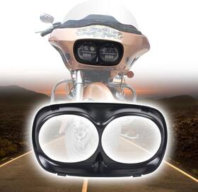 Kuku-cz-0059 Cpowace Headlight Bezel Trim Outer Fairing Cowl For Harley-davidson Road Glide 1998-2013